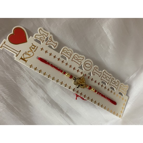 AUM LEAF RAKHI THREAD RAKSHA BANDHAN HINDHU FESTIVAL WRIST BAND 