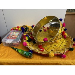 Karwa Chauth Special Pooja Thali Set 1 Steel Decorative Thali