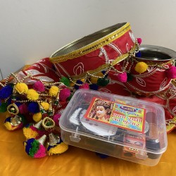 Karwa Chauth Special Pooja Thali Set 1 Steel Decorative Thali