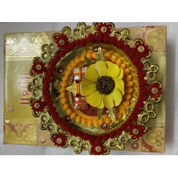 Designer Rakhi Thali Raksha Bandhan Hindu Festival Wrist Band Rakhadi RoliChaval