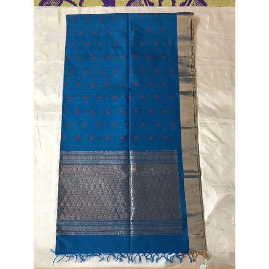  BLUE COLOUR  SILK COTTON (SICO) SAREE 