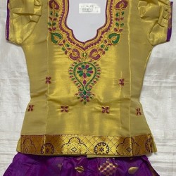 South Indian Girls/Kids Traditional Pattu Pavadai Lahenga /Dress Sattai