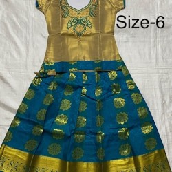 South Indian Girls/Kids Traditional Pattu Pavadai Lahenga /Dress Sattai