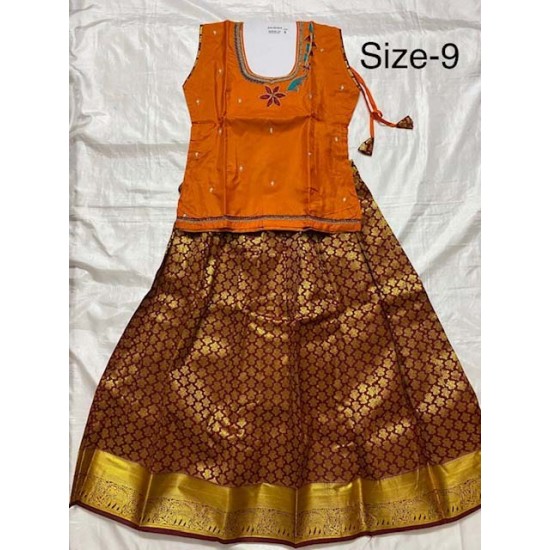  Asian Indian/Pakistani Girls Children Kids Pattu Pavadai Lahenga/Dress Sattai