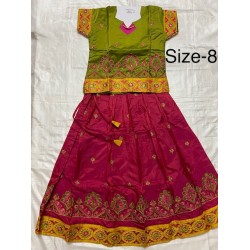  Asian Indian/Pakistani Girls Children Kids Pattu Pavadai Lahenga/Dress Sattai