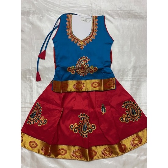  Asian Indian/Pakistani Girls Children Kids Pattu Pavadai Lahenga/Dress Sattai