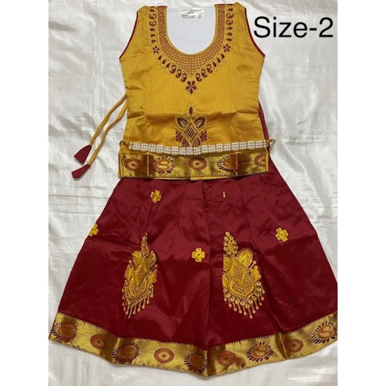 Asian Indian/Pakistani Girls Children Kids Pattu Pavadai Lahenga/Dress Sattai Asian Indian/Pakistani Girls Children Kids Pattu Pavadai Lahenga/Dress Sattai