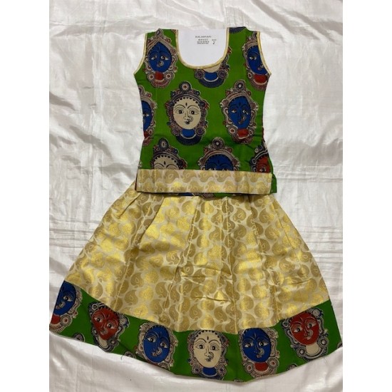  Asian Indian/Pakistani Girls Children Kids Pattu Pavadai Lahenga/Dress Sattai