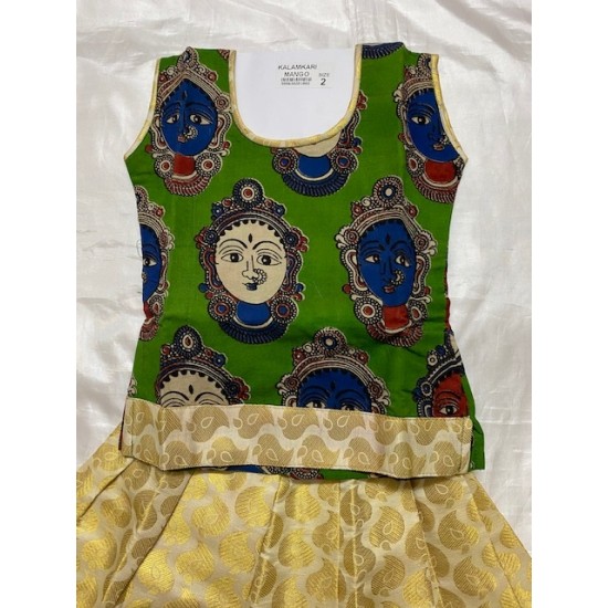  Asian Indian/Pakistani Girls Children Kids Pattu Pavadai Lahenga/Dress Sattai