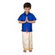 Indian Traditional Boys Cotton Dhoti Semi Silk Shirt Ethinic Wear Designer 