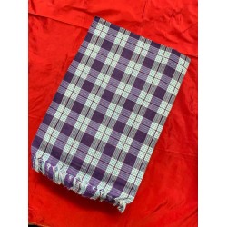Indian Traditional Pooja Wear Cotton Colour Angavastram Bath Towel With Border