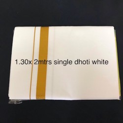 Traditional Indian/Bollywood Men’s White Cotton single  Dhoti -2 meters