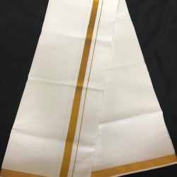 Traditional Indian/Bollywood Men’s White Cotton single  Dhoti -4 meters