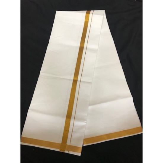 Traditional Indian/Bollywood Men’s White Cotton single  Dhoti -2 meters