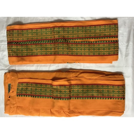  Cotton Men's Panjakejam (Ready to wear) dhoti towel set with pocket- free size