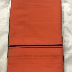 Orange Traditional Indian Men’s Pure Cotton Dhoti -Indian