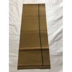 Kaki colour Traditional Indian Men’s Pure Cotton Dhoti -Indian