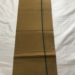 Kaki colour Traditional Indian Men’s Pure Cotton Dhoti -Indian