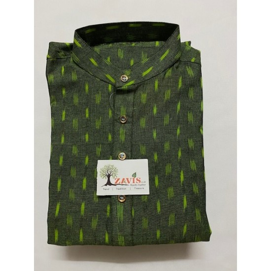 IKKAT HAND LOOM COTTON KURTA 