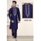 Men's  Navy Blue  Colour Art Silk Kurta Shalwar Kameez Pyjama Formal Wear Sherwani