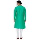 GREEN  COLOUR COTTON LONG KURTA 