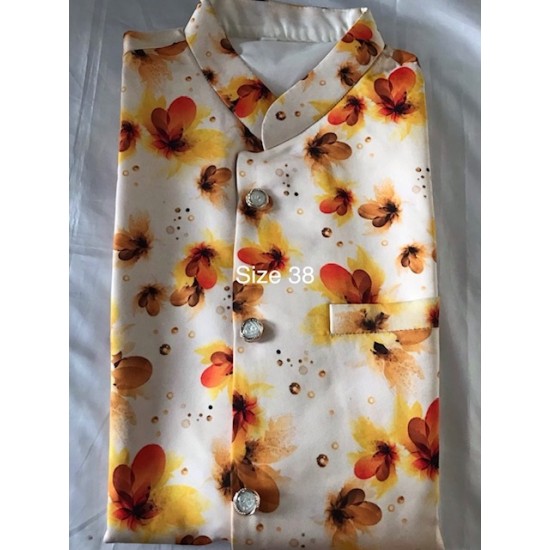 Beautiful Floral Print Modi Jacket For Party Wear 