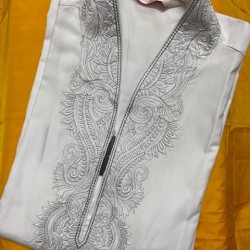 Beautifully Designed men's white  kurta Pajama 