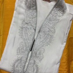 Beautifully Designed men's white  kurta Pajama 