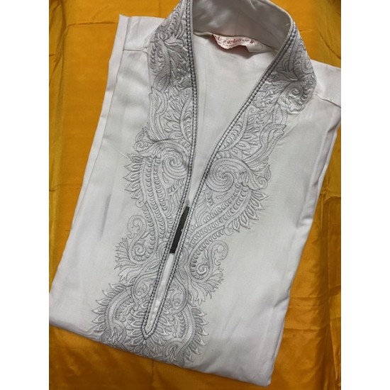 Beautifully Designed men's white  kurta Pajama 
