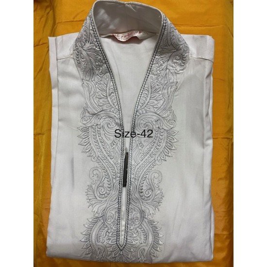 Beautifully Designed men's white  kurta Pajama 