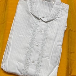 Beautifully Designed men's white  kurta Pajama 