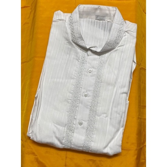 Beautifully Designed men's white  kurta Pajama 