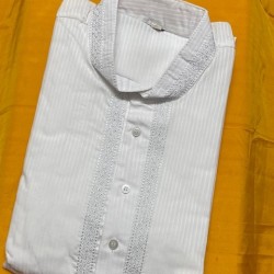 Beautifully Designed men's white  kurta Pajama 