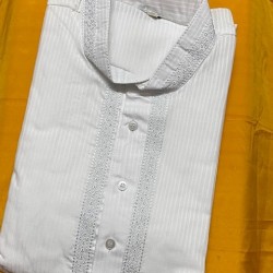Beautifully Designed men's white  kurta Pajama 