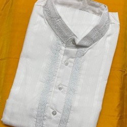 Beautifully Designed men's white  kurta Pajama 