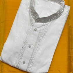 Beautifully Designed men's white  kurta Pajama 