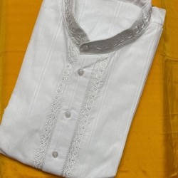 Beautifully Designed men's white  kurta Pajama 