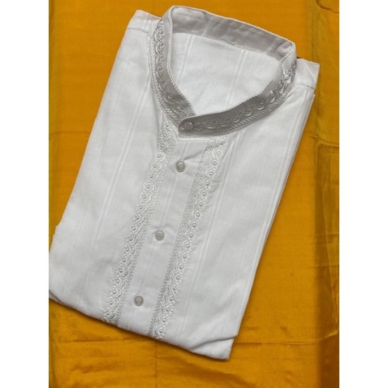 Beautifully Designed men's white  kurta Pajama 