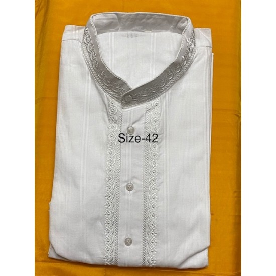 Beautifully Designed men's white  kurta Pajama 