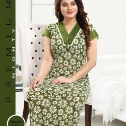 satin crape sleeping gown/ night wear/ Night Gown