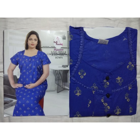 Women's Nightie Sleepwear,Gown Premium Quality Cotton