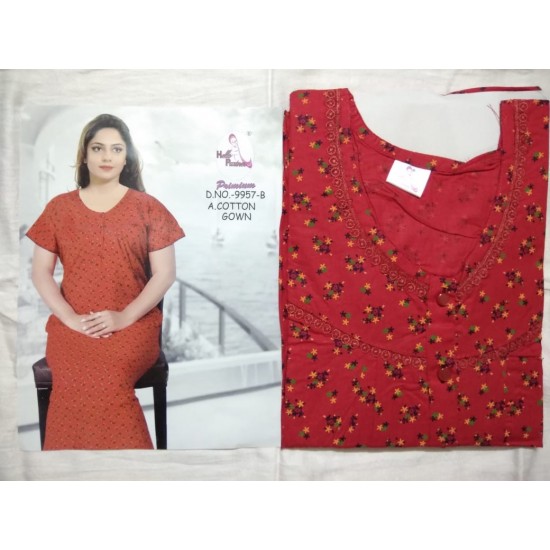  Women's Nightie Sleepwear,Gown Premium Quality Cotton