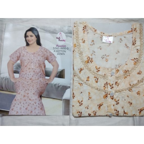  Women's Nightie Sleepwear,Gown Premium Quality Cotton