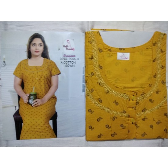  Women's Nightie Sleepwear,Gown Premium Quality Cotton