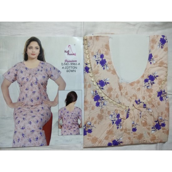  Women's Nightie Sleepwear,Gown Premium Quality Cotton
