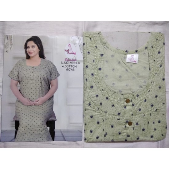  Women's Nightie Sleepwear,Gown Premium Quality Cotton