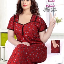 Indian Style Women's Nightie Sleepwear,Gown Premium Quality Combed Cotton