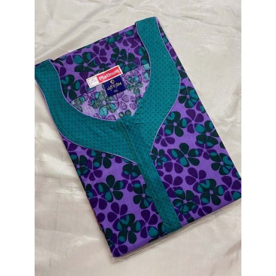 Indian style Women's Nightie, sleepwear, Gown Premium Quality Cotton