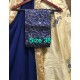 GOLD AND BLUE JACQURD  Wedding Wear  Lehenga Choli