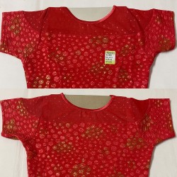 Stretchable  Boat Neck Ready Made Blouse